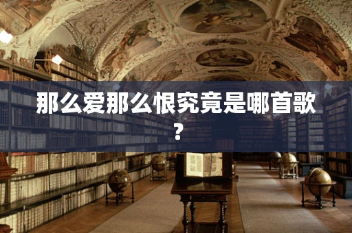 那么爱那么恨究竟是哪首歌？