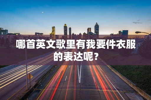 哪首英文歌里有我要件衣服的表达呢？