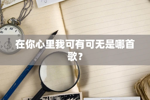 在你心里我可有可无是哪首歌？