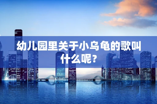 幼儿园里关于小乌龟的歌叫什么呢？
