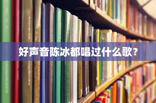 好声音陈冰都唱过什么歌？