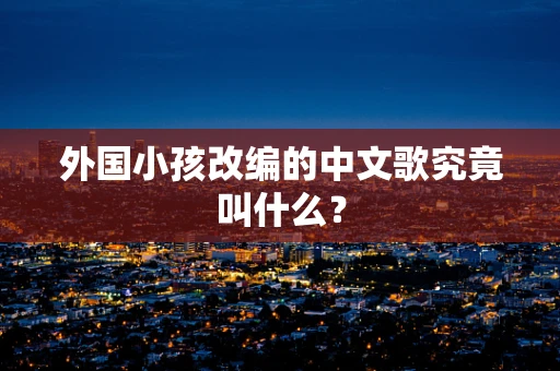 外国小孩改编的中文歌究竟叫什么？