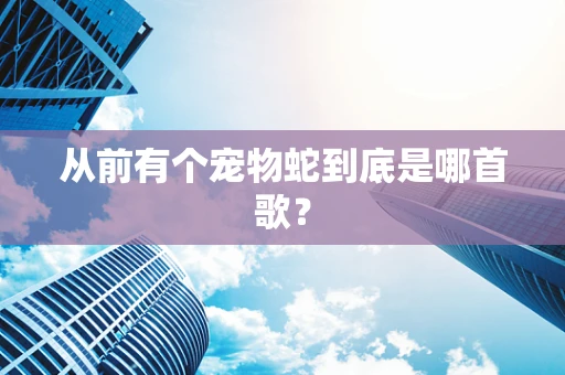 从前有个宠物蛇到底是哪首歌？