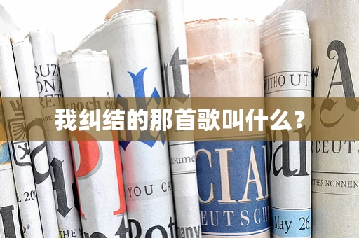 我纠结的那首歌叫什么？