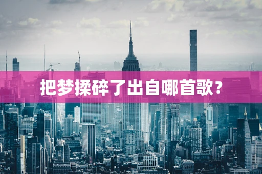 把梦揉碎了出自哪首歌？