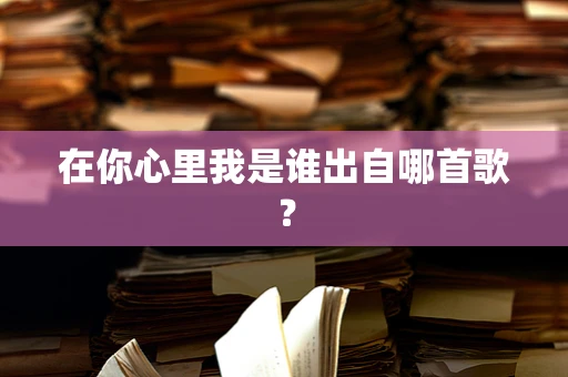 在你心里我是谁出自哪首歌？