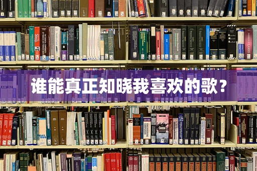 谁能真正知晓我喜欢的歌？