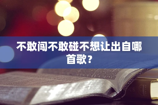 不敢闯不敢碰不想让出自哪首歌？