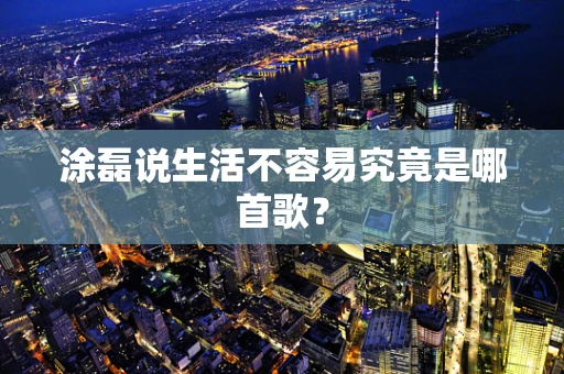 涂磊说生活不容易究竟是哪首歌？