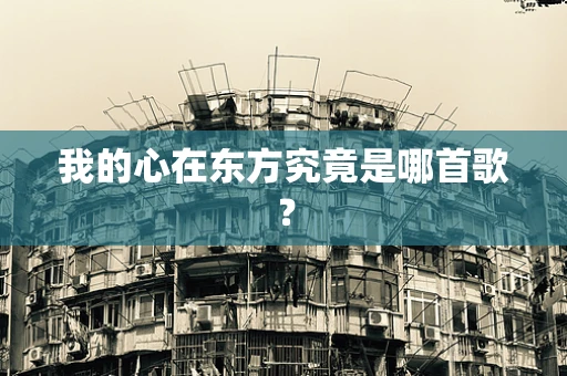 我的心在东方究竟是哪首歌？