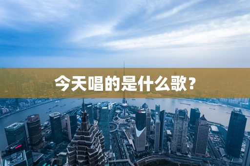 今天唱的是什么歌？