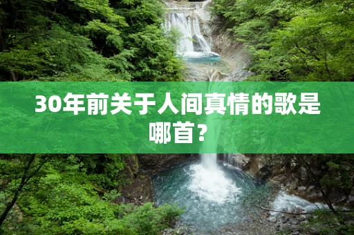 30年前关于人间真情的歌是哪首？