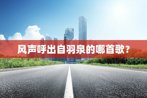 风声呼出自羽泉的哪首歌？