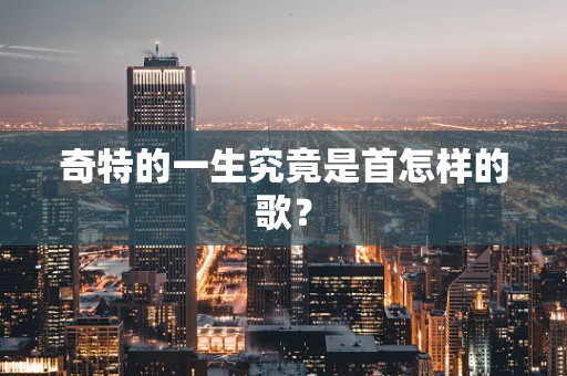 奇特的一生究竟是首怎样的歌？