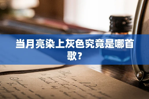 当月亮染上灰色究竟是哪首歌？