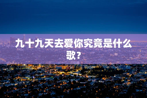 九十九天去爱你究竟是什么歌？