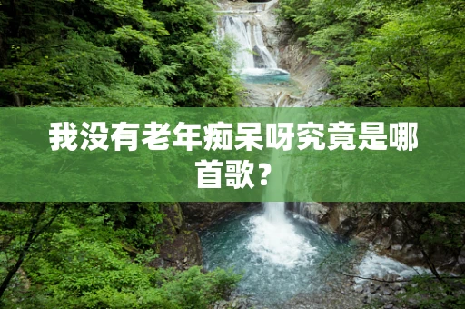 我没有老年痴呆呀究竟是哪首歌？