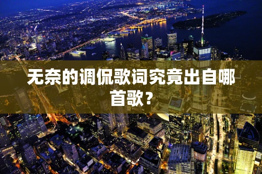 无奈的调侃歌词究竟出自哪首歌？