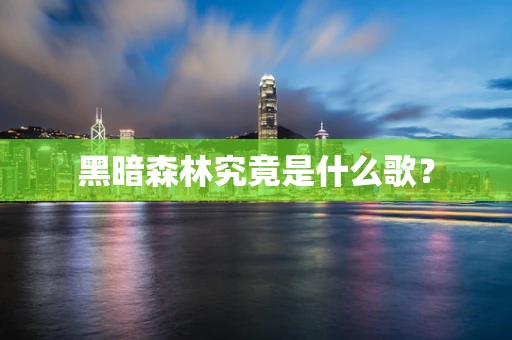 黑暗森林究竟是什么歌？