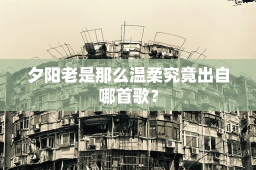 夕阳老是那么温柔究竟出自哪首歌？