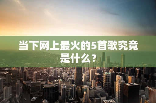 当下网上最火的5首歌究竟是什么？
