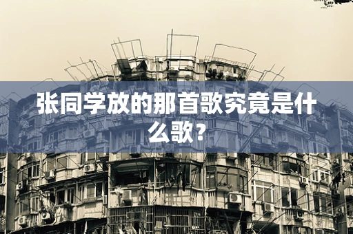 张同学放的那首歌究竟是什么歌？