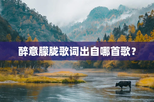 醉意朦胧歌词出自哪首歌？
