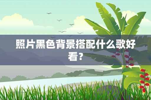 照片黑色背景搭配什么歌好看？