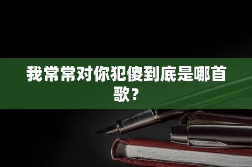 我常常对你犯傻到底是哪首歌？