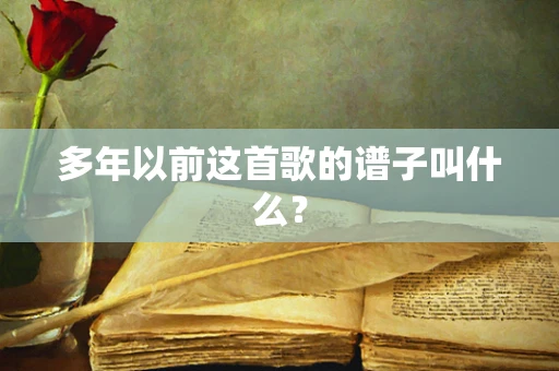 多年以前这首歌的谱子叫什么？