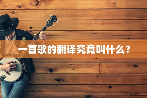 一首歌的翻译究竟叫什么？