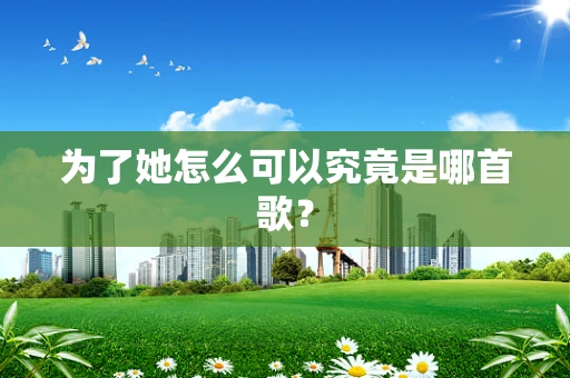为了她怎么可以究竟是哪首歌？