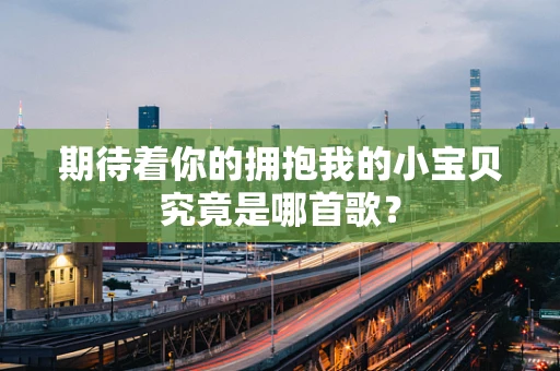 期待着你的拥抱我的小宝贝究竟是哪首歌？