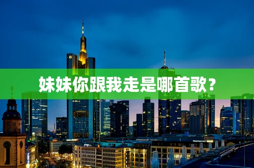 妹妹你跟我走是哪首歌？