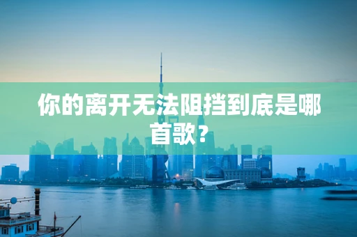 你的离开无法阻挡到底是哪首歌？