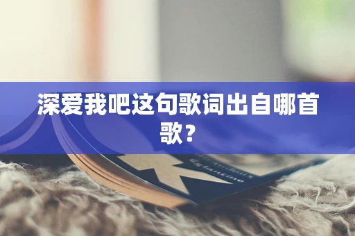 深爱我吧这句歌词出自哪首歌？
