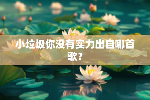 小垃圾你没有实力出自哪首歌？