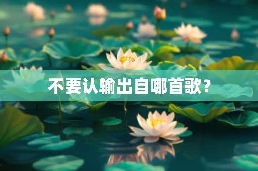 不要认输出自哪首歌？