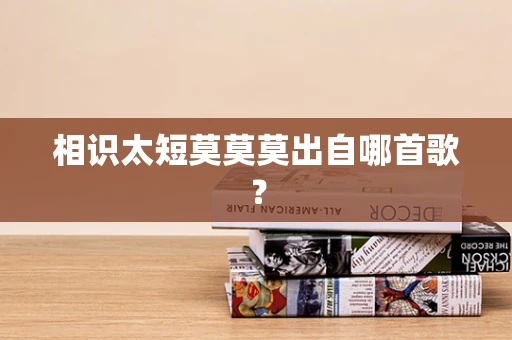 相识太短莫莫莫出自哪首歌？