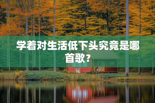 学着对生活低下头究竟是哪首歌？