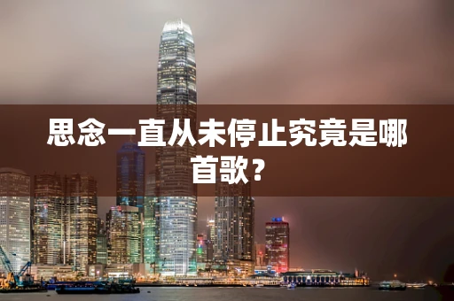 思念一直从未停止究竟是哪首歌？