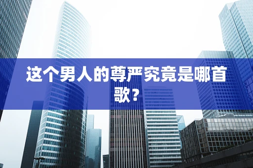 这个男人的尊严究竟是哪首歌？