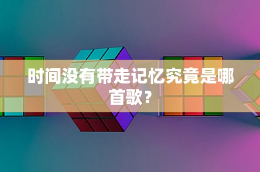时间没有带走记忆究竟是哪首歌？