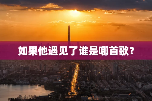 如果他遇见了谁是哪首歌？