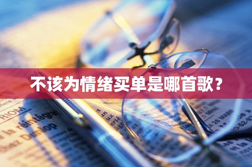 不该为情绪买单是哪首歌？