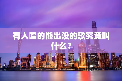 有人唱的熊出没的歌究竟叫什么？