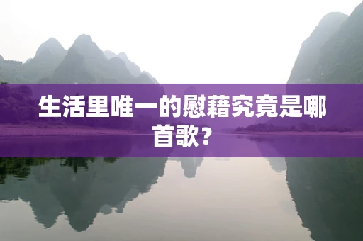 生活里唯一的慰藉究竟是哪首歌？