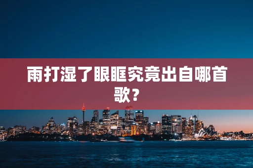 雨打湿了眼眶究竟出自哪首歌？