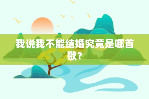 我说我不能结婚究竟是哪首歌？