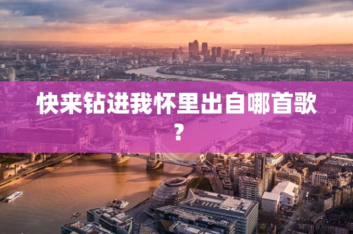 快来钻进我怀里出自哪首歌？